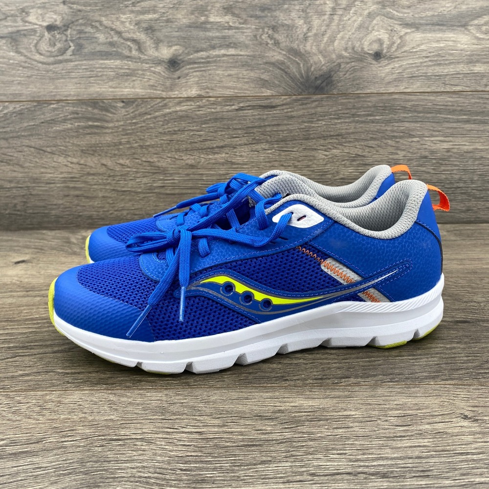 Saucony Wind Sneaker Kids Size 6 Blue Yellow Running Athletic SK267934